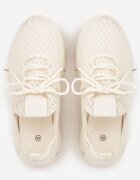 joalice paris Pantofi sport Bej Sneakers pe platformă Decorată cu embosare Teliriella