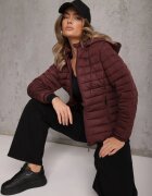 jstyle Geacă Bordeaux Decorată cu matlasare Finisată cu șnururi și glugă Mivissa