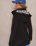 jstyle Geacă Neagră în stil Parka cu șnur în talie Arivienne