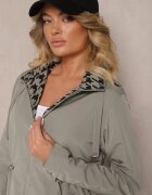 jstyle Geacă Verde închis Stil Parka cu șnur în talie Arivienne