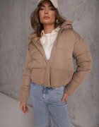 jstyle Jachetă Bej închis Matlasată Puffer cu glugă Mivvia