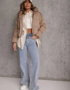 jstyle Jachetă Bej închis Matlasată Puffer cu glugă Mivvia
