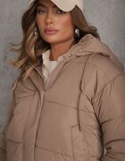 jstyle Jachetă Bej închis Matlasată Puffer cu glugă Mivvia