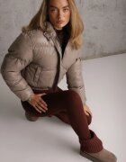 jstyle Jachetă Gri închis Matlasată cu glugă nedetașabilă cu croială scurtă Tinneira
