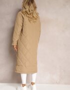 jstyle Palton Jachetă Bej Lung Matlasat Hamid