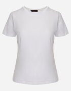 jstyle T-shirt Alb din Bumbac cu Decolteu Rotund Nedima