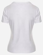 jstyle T-shirt Alb din Bumbac cu Decolteu Rotund Nedima