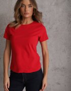 jstyle T-shirt Roșu din Bumbac cu Guler Rotund Nedima