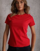 jstyle T-shirt Roșu din Bumbac cu Guler Rotund Nedima