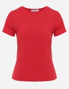 jstyle T-shirt Roșu din Bumbac cu Guler Rotund Nedima