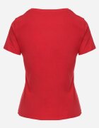 jstyle T-shirt Roșu din Bumbac cu Guler Rotund Nedima