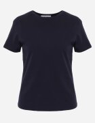 jstyle Tricou Bleumarin din Bumbac cu Decolteu Rotund Nedima