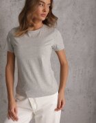 jstyle Tricou Gri din Bumbac cu Decolteu Rotund Nedima