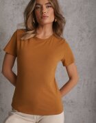 jstyle Tricou Maro din Bumbac cu Decolteu Rotund Nedima