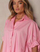 jumelle Cămașă Roz din Bumbac Oversize Zienessa