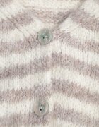 jumelle Cardigan Bej Tip liliac cu amestec de lână în dungi Fesaira