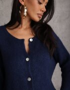 jumelle Cardigan bleumarin cu croială casual cu lână și mohair Lilothel