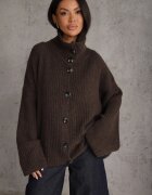 jumelle Cardigan din lână cu guler tip tunică Oversize Lornella Maro