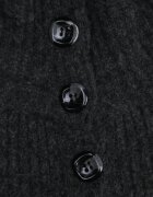 jumelle Cardigan din lână cu guler tip tunică Oversize Lornella Negru