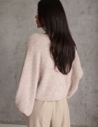 jumelle Cardigan oversize cu adaos de lână și mâneci batwing Nelias Bej