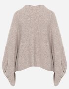 jumelle Cardigan oversize cu adaos de lână și mâneci batwing Nelias Bej