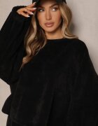jumelle Compleu Basic Pantaloni scurți și Bluză Negru Novirissa