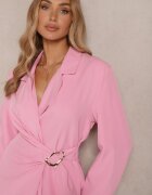 jumelle Costum Roz Pantaloni largi și Sacou petrecut Solbia
