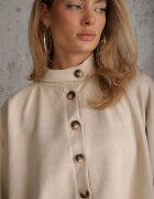 jumelle Geacă de tranziție în stil preppy fason geci bomber cu nasturi Zirafena Bej