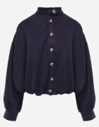 jumelle Geacă de tranziție în stil preppy fason geci bomber cu nasturi Zirafena Bleumarin