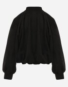 jumelle Geacă de tranziție în stil preppy fason geci bomber cu nasturi Zirafena Neagră