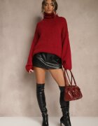 jumelle Maletă Bordo oversize cu lână și mohair Temirali