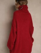 jumelle Maletă Bordo oversize cu lână și mohair Temirali