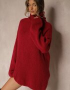 jumelle Maletă Bordo oversize cu lână și mohair Temirali