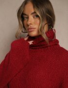 jumelle Maletă Bordo oversize cu lână și mohair Temirali