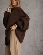 jumelle Maletă Maro Oversize cu Lână cu Linia Umerilor Căzută Lilirea