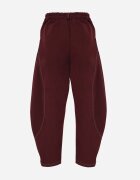 jumelle Pantaloni Casual Balloon cu cusături cu ață contrastantă Sariaho Bordo