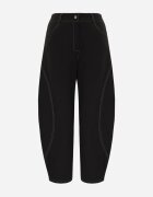 jumelle Pantaloni Casual Balloon cu cusături cu ață contrastantă Sariaho Negri