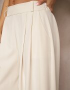 jumelle Pantaloni Eleganți Bej Palazzo cu Picioare Lărgi Adivisa