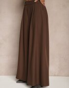 jumelle Pantaloni Eleganți Maro Palazzo cu picioare largi Adivisa