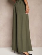 jumelle Pantaloni Verde închis Eleganti Palazzo cu picioare largi Adivisa