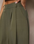 jumelle Pantaloni Verde închis Eleganti Palazzo cu picioare largi Adivisa