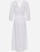jumelle Rochie albă din bumbac decorată cu șnur și elastic în talie Wlarina