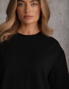 jumelle Rochie boxy din bumbac cu volan la tiv Chalisia Neagră