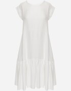 jumelle Rochie Cloș Albă din Viscoză Linurea