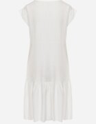 jumelle Rochie Cloș Albă din Viscoză Linurea