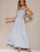jumelle Rochie Evazată Bandeau Albastru Deschis Mavoreine