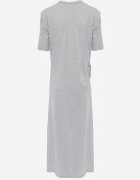 jumelle Rochie încrețită din bumbac cu croială de T-shirt și umeri supradimensionați Pelasea Gri