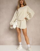 jumelle Set Basic Bej Pantaloni scurți și Bluză Novirissa