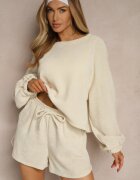 jumelle Set Basic Bej Pantaloni scurți și Bluză Novirissa