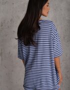 jumelle Set din viscoză oversize pentru vară: T-shirt și pantaloni scurți Omiche Albastru